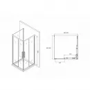 Душевой уголок 90x90 см Abber Schwarzer Diamant AG02090BH-S90B прозрачное