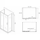 Душевой уголок 150x90 см Abber Schwarzer Diamant AG30150B-S90B-S90B прозрачное