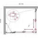 Душевой уголок BelBagno Luce LUCE-AH-21-100/80-C-Cr 100x80 см, профиль хром, стекло прозрачное
