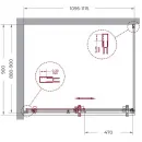 Душевой уголок BelBagno Marino MARINO-AH-1-110/90-C-Cr 110x90 см, профиль хром, стекло прозрачное