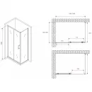 Душевой уголок 140x90 см Abber Schwarzer Diamant AG30140B5-S90B5 прозрачное