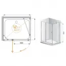 Душевой уголок Cezares Triumph 100x90 см прозрачное стекло TRIUMPH-D-AH-1-100/90-C-Cr-L