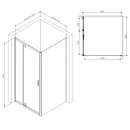 Душевой уголок без поддона 90x90 см Am.Pm Gem Square W90G-404-090MT прозрачное