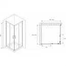 Душевой уголок 100x100 см Abber Schwarzer Diamant AG021005 прозрачное
