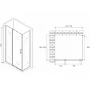 Душевой уголок 140x100 см Abber Sonnenstrand AG04140S-S100 прозрачное