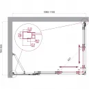Душевой уголок BelBagno Luce LUCE-AH-21-110/80-C-Cr 110x80 см, профиль хром, стекло прозрачное