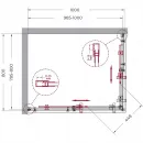 Душевой уголок BelBagno Marino MARINO-AH-2-100/80-C-CR 100x80 см, профиль хром, стекло прозрачное