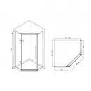 Душевой уголок 100x100 см Abber Ewiges Wasser AG05100 прозрачное