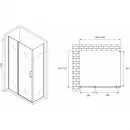 Душевой уголок 140x70 см Abber Sonnenstrand AG04140S-S70 прозрачное