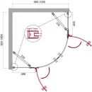 Душевой уголок 100x100 см BelBagno Kraft KRAFT-R-2-100-C-Cr прозрачное