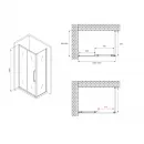 Душевой уголок 150x90 см Abber Schwarzer Diamant AG30150BMH-S90BM матовое