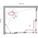 Душевой уголок BelBagno Luce LUCE-AH-21-110/90-C-Cr 110x90 см, профиль хром, стекло прозрачное