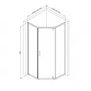 Душевой уголок без поддона 90x90 см Am.Pm Gem W90G-405-090MT прозрачное