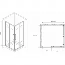 Душевой уголок 100x100 см Abber Schwarzer Diamant AG02100MH матовое