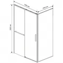 Душевой уголок Vincea Slim Soft VSR-1SS1014CLG 140x100 см, профиль золотой матовый, стекло прозрачное
