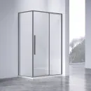 Душевой уголок Vincea Slim-N VSR-4SN8012CLGM 120x79 см, профиль вороненая сталь, стекло прозрачное