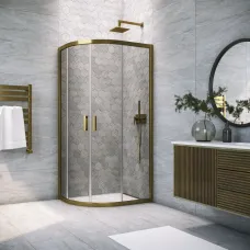 Душевой уголок Vegas Glass ZS-F TUR NOVO 120*100 05 07 120x100 см, профиль бронза, стекло графитовое