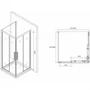 Душевой уголок 80x80 см Abber Schwarzer Diamant AG02080BH-S80B прозрачное