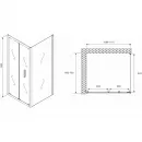 Душевой уголок 110x70 см Abber Sonnenstrand AG07110-S70 прозрачное