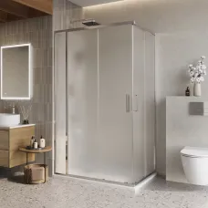 Душевой уголок BelBagno Luce LUCE-AH-21-110/90-P-Cr 110x90 см, профиль хром, стекло текстурное