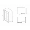 Душевой уголок 100x70 см Abber Schwarzer Diamant AG30100B-S70B прозрачное