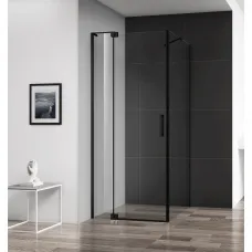 Душевой уголок 100-110x99,5 см Cezares SLIDER-AH-1-100-100/110-C-NERO прозрачное