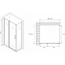 Душевой уголок 140x80 см Abber Sonnenstrand AG04140S-S80 прозрачное