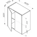 Шкаф двустворчатый 60x68,5 см белый глянец Am.Pm Func M8FCH0602WG