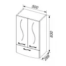 Шкаф подвесной белый Aquanet Моника 00186780
