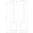Ёршик Wonzon & Woghand Lotte WW-8329 настенный, хром