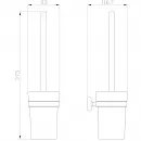 Ёршик Wonzon & Woghand Flat WW-9729 настенный, хром