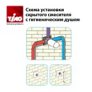 Гигиенический душ Timo Helmi 4089/03SM со смесителем, черный матовый