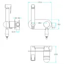 Гигиенический душ Boheme Imperiale 425 со смесителем, золотой