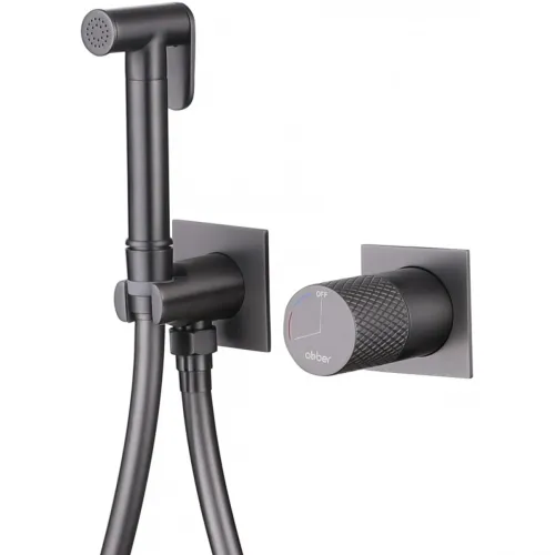 Гигиенический душ Abber Rund AF8725NG со смесителем, CoolStart, никель
