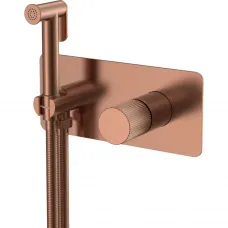 Гигиенический душ Boheme Stick Linea 127-CB.3 со смесителем, медь матовая