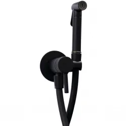 Гигиенический душ Paffoni Tweet Round Mix ZDUP110NO со смесителем, черный матовый