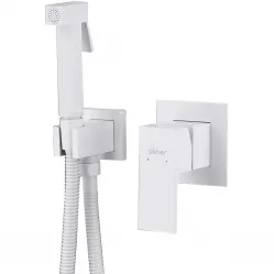 Гигиенический душ Abber Daheim AF8225W со смесителем, белый матовый