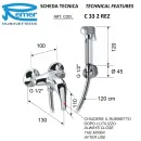 Гигиенический душ Remer Serie 35 C332REZDO со смесителем, золотой