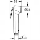 Гигиенический душ Grohe BauClassic 124901 со смесителем, хром