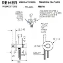 Гигиенический душ Remer Minimal N65WVO со смесителем, бронза
