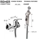 Гигиенический душ Remer Serie 35 C312DP со смесителем, хром
