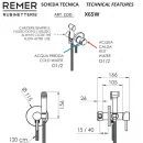 Гигиенический душ Remer X Style X65WNO со смесителем, черный матовый