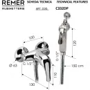 Гигиенический душ Remer Serie 35 C332DP со смесителем, хром
