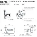 Гигиенический душ Remer Infinity I60VO со смесителем, бронза