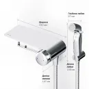 Гигиенический душ Am.Pm X-Joy TouchReel F0H85A800 со смесителем, хром