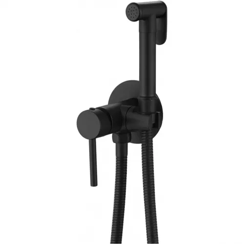 Гигиенический душ Abber Wasser Kreis AF8125B со смесителем, черный матовый