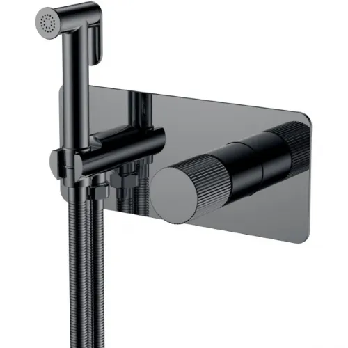 Гигиенический душ Boheme Stick Linea 127-SGM.3 со смесителем, графит глянец