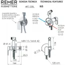 Гигиенический душ Remer Infinity I65BG со смесителем, золотой матовый