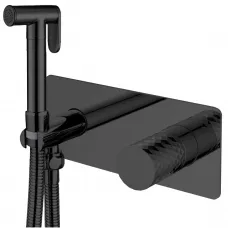 Гигиенический душ Boheme Stick Diamond 127-BB со смесителем, черный матовый
