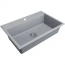 Кухонная мойка Paulmark Stepia PM117551-GRS 75x51 см, серый дым